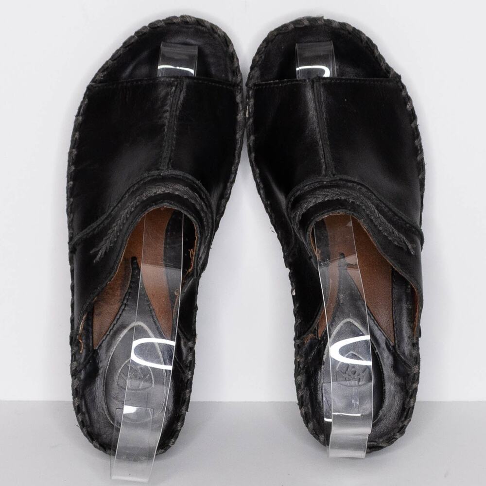 Ariat Women's Peep Toe Sandals Leather Slip On Western Black Size 5.5 5.5B | AR - Picture 6 of 6